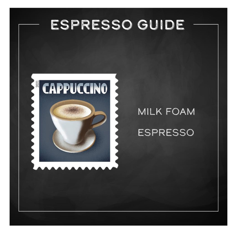 (2021) USPS Espresso Drinks Forever Coffee Stamps